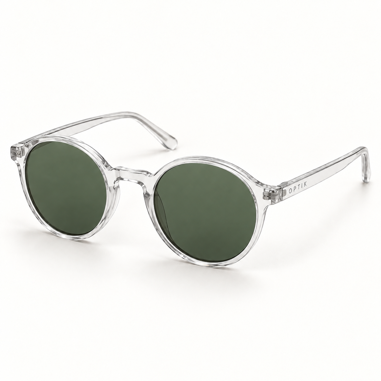 OPTIK Cove — Crystal frame, Green lenses — product