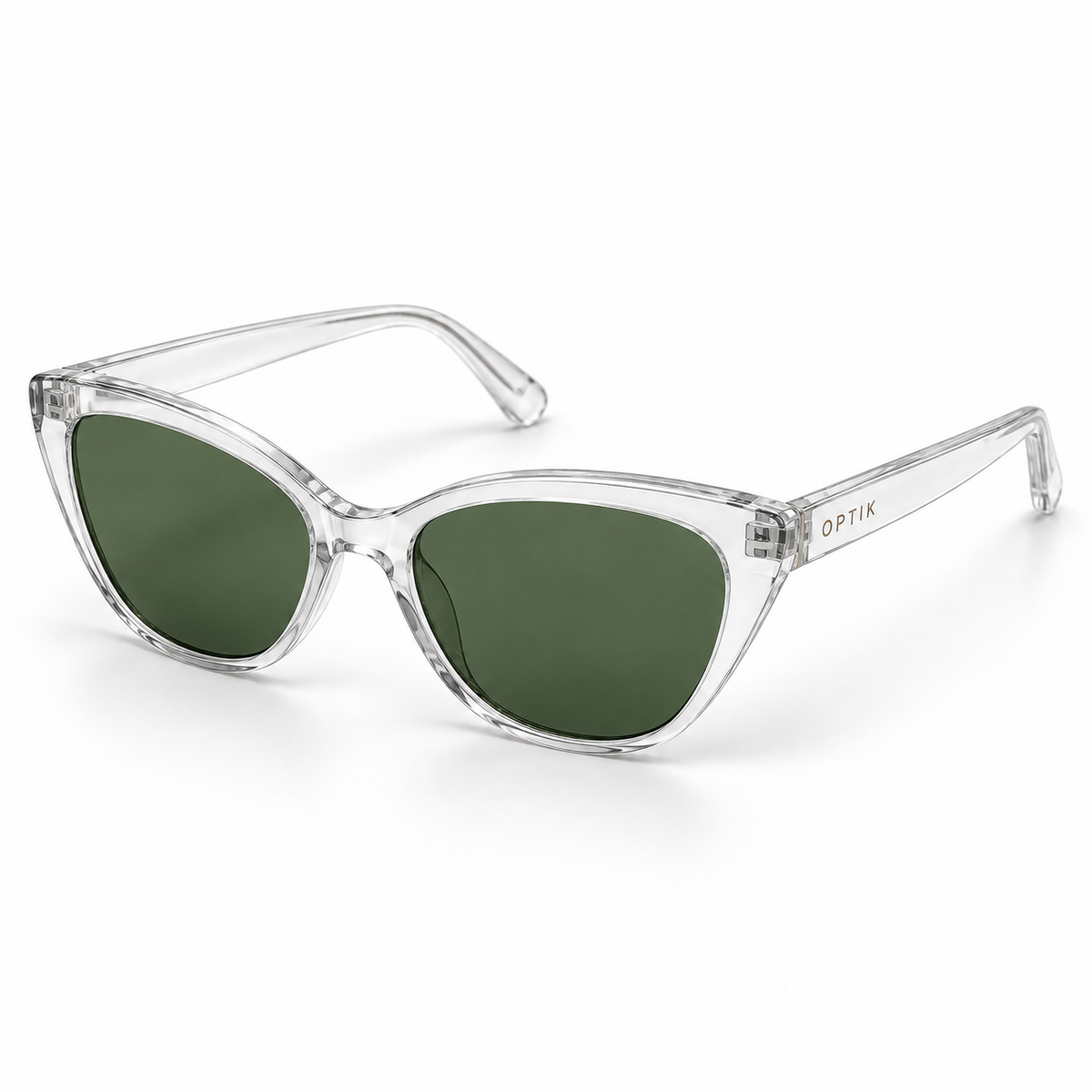 OPTIK Solstice — Crystal frame, Green lenses — product