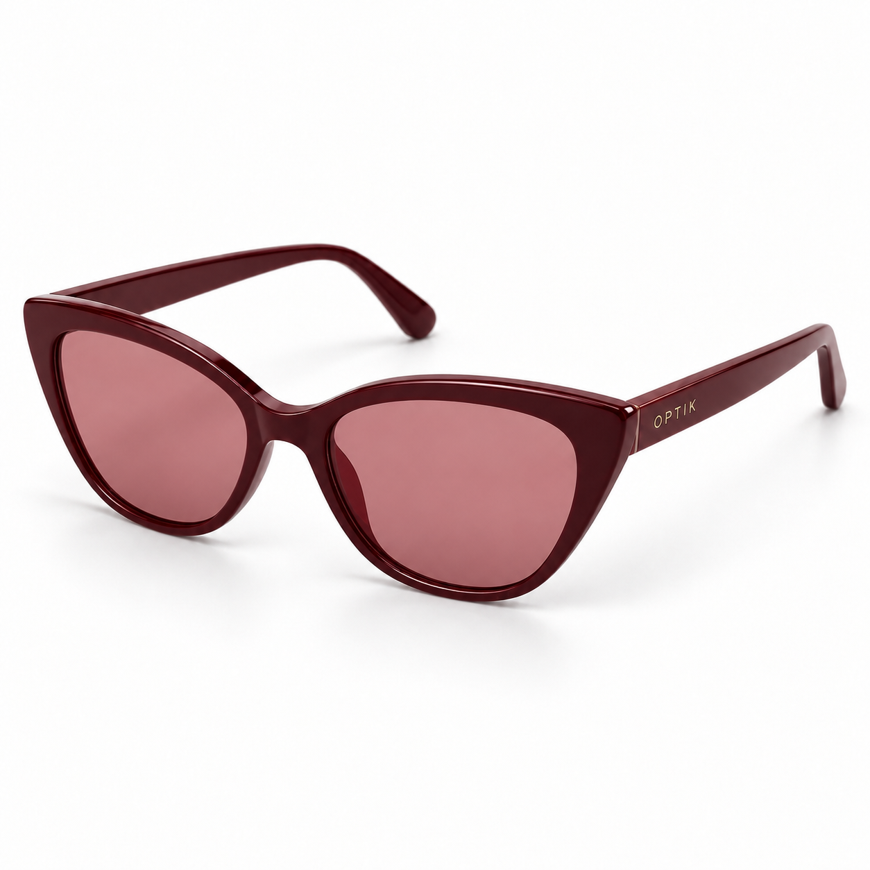 OPTIK Solstice — Burgundy frame, Rose lenses — product