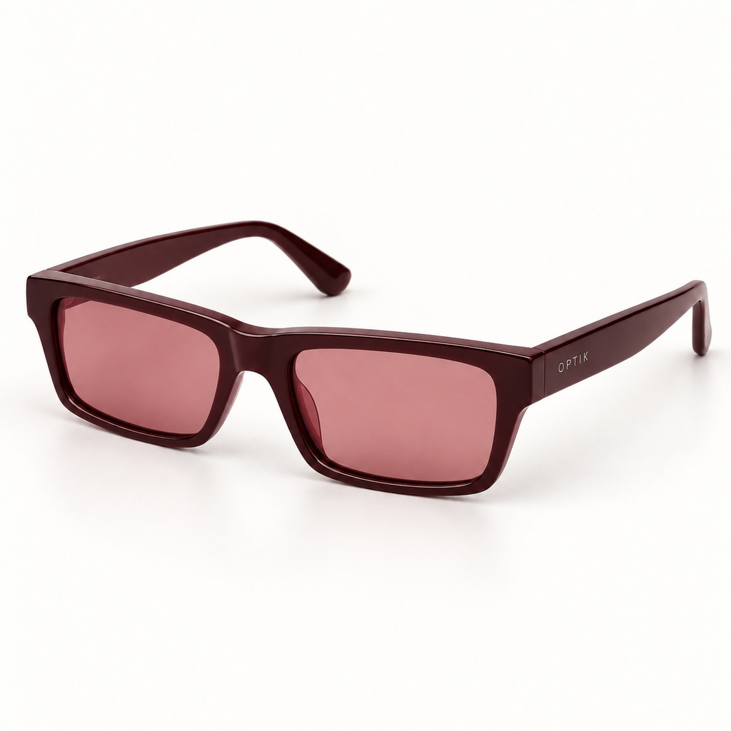 OPTIK Dune — Burgundy frame, Rose lenses — product