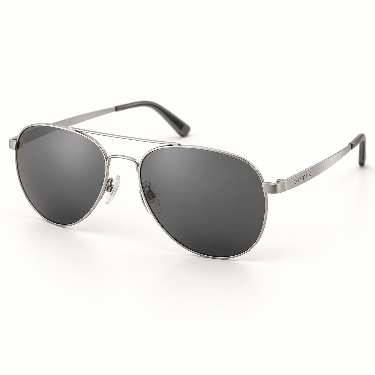 OPTIK Harbor — Silver frame, Smoke Grey lenses — product
