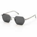 OPTIK Mesa — Silver frame, Smoke Grey lenses — product