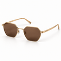 OPTIK Mesa — Gold frame, Brown lenses — product