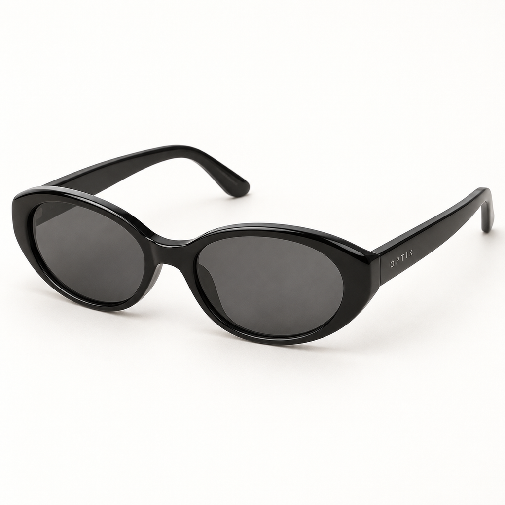 OPTIK Drift — Black frame, Smoke Grey lenses — product