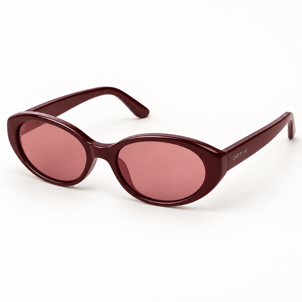 OPTIK Drift — Burgundy frame, Rose lenses — product