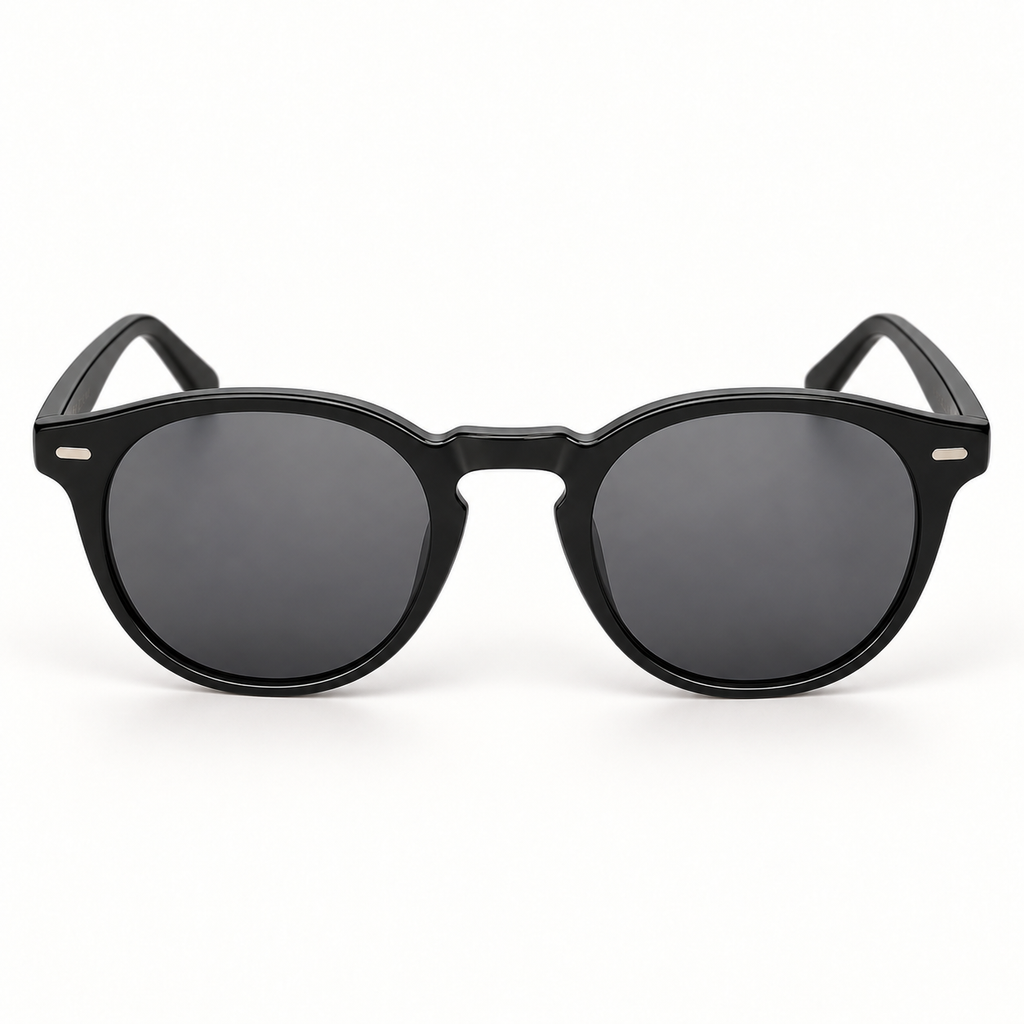 OPTIK Sable — Black frame, Smoke Grey lenses — detail