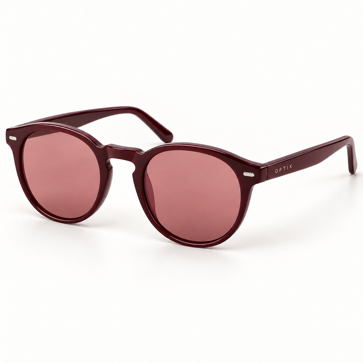 OPTIK Sable — Burgundy frame, Rose lenses — product