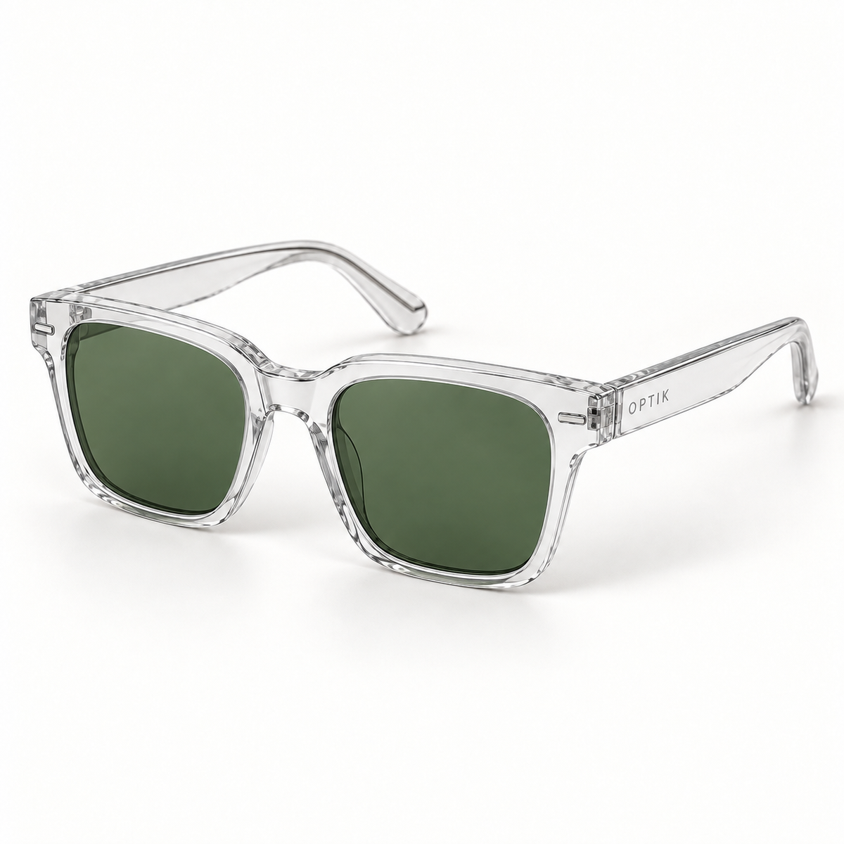 OPTIK Terra — Crystal frame, Green lenses — product