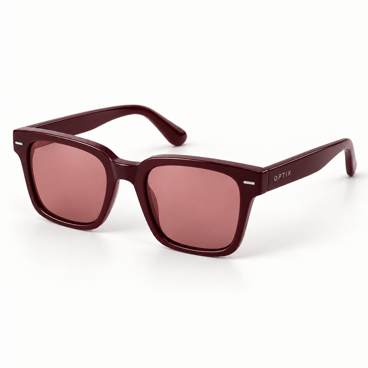 OPTIK Terra — Burgundy frame, Rose lenses — product