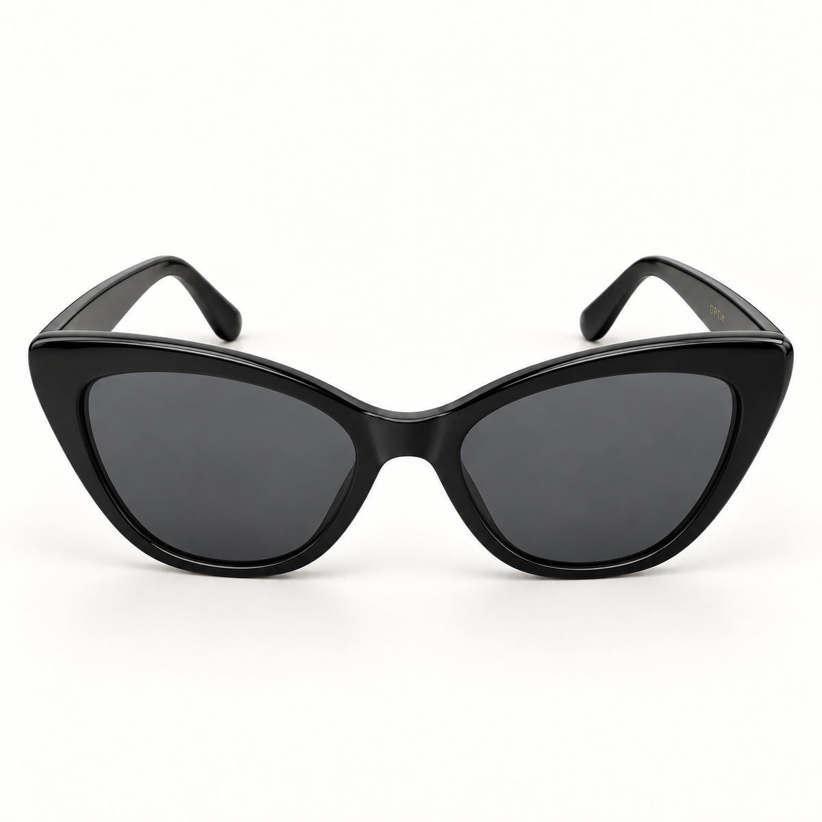OPTIK Vale — Black frame, Smoke Grey lenses — detail