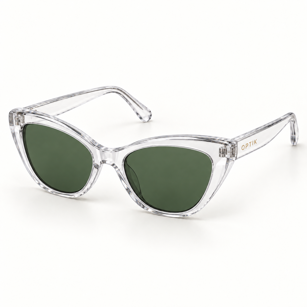 OPTIK Vale — Crystal frame, Green lenses — product