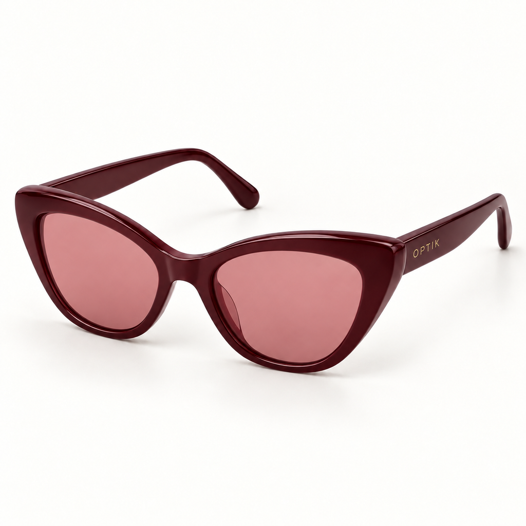OPTIK Vale — Burgundy frame, Rose lenses — product