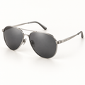 OPTIK Echo — Silver frame, Smoke Grey lenses — product