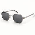 OPTIK Aero — Silver frame, Smoke Grey lenses — product