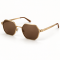 OPTIK Aero — Gold frame, Brown lenses — product