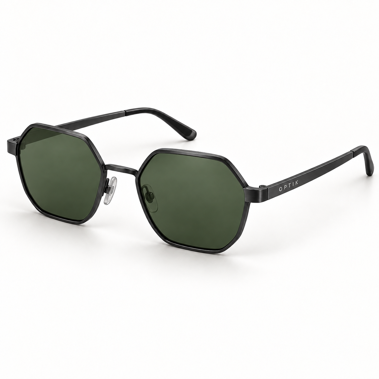 OPTIK Aero — Black frame, Green lenses — product