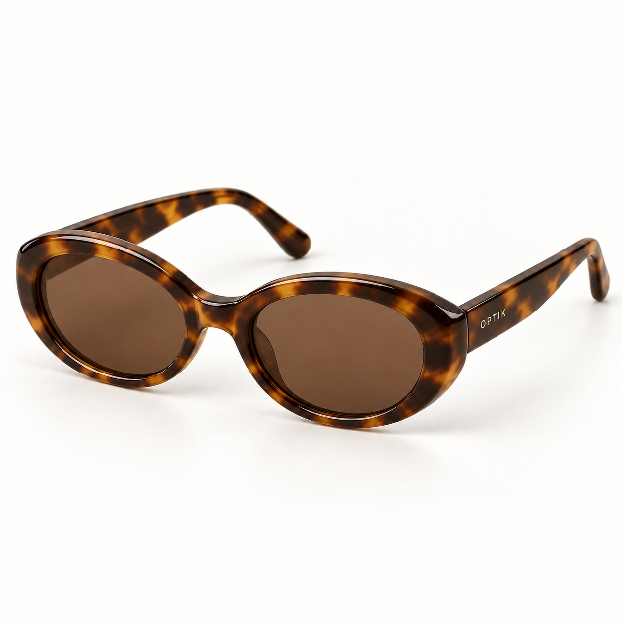 OPTIK Lagoon — Tortoise frame, Brown lenses — product