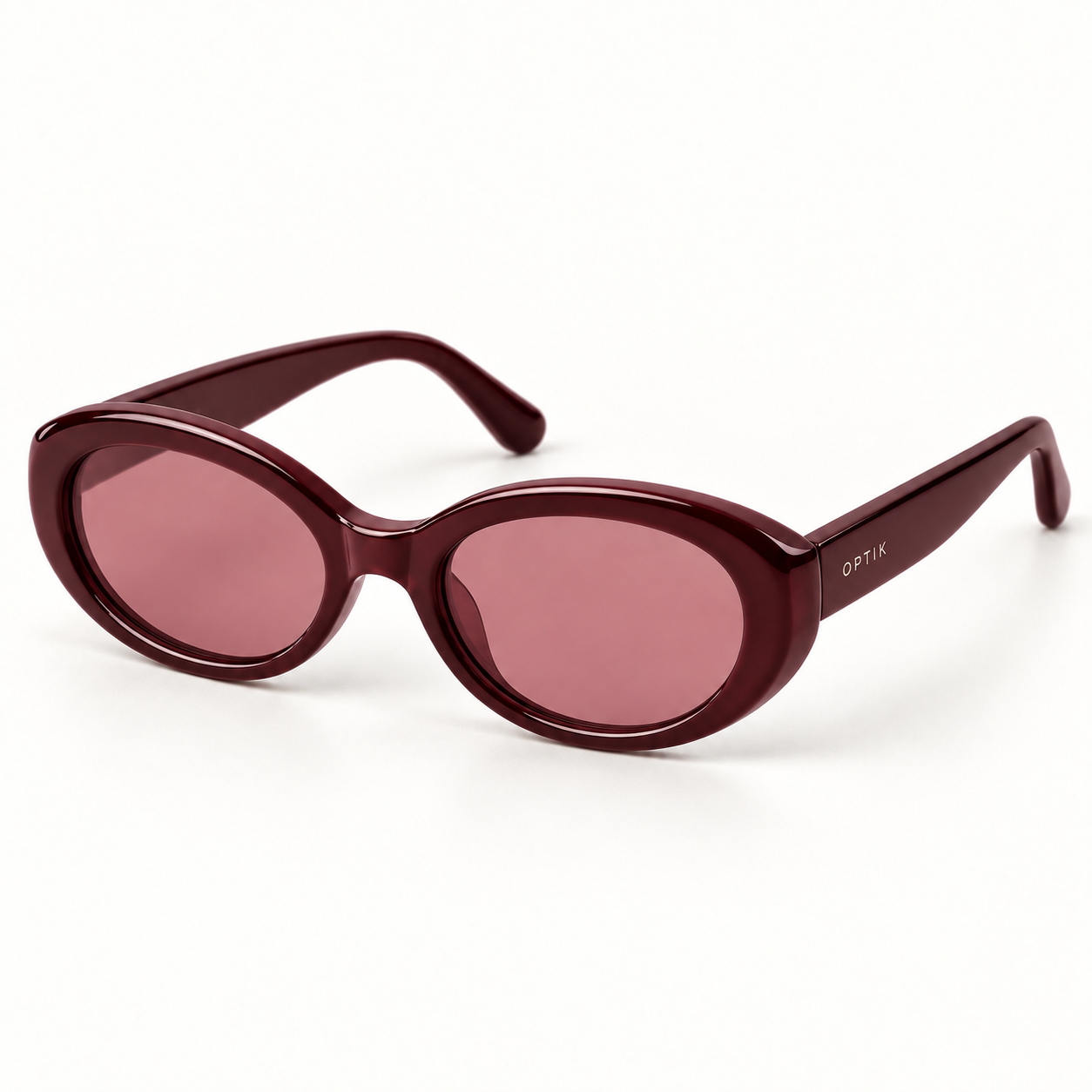 OPTIK Lagoon — Burgundy frame, Rose lenses — product