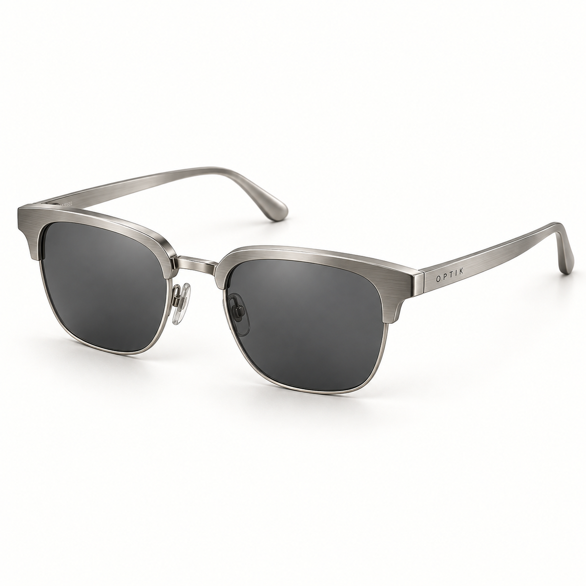 OPTIK Orbit — Silver frame, Smoke Grey lenses — product