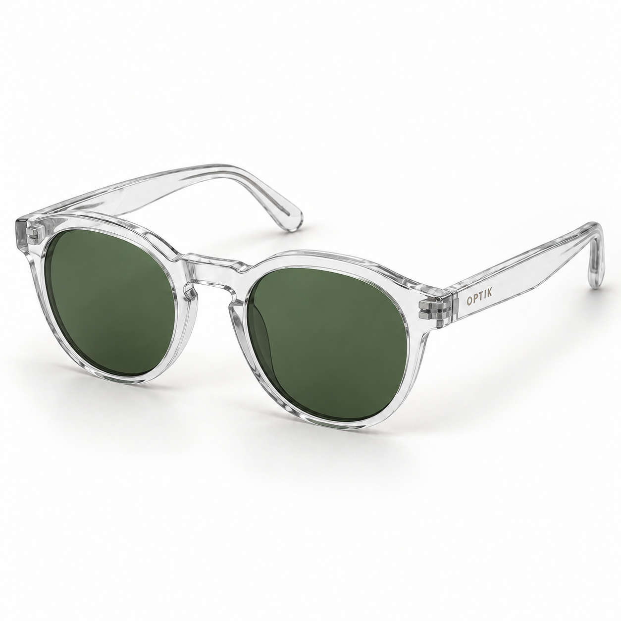 OPTIK Rove — Crystal frame, Green lenses — product