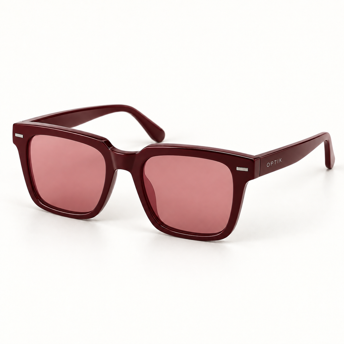 OPTIK Sierra — Burgundy frame, Rose lenses — product