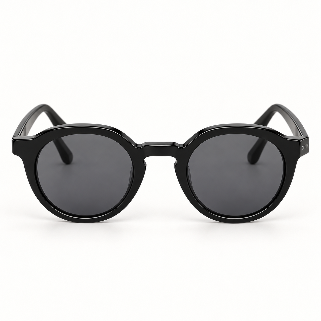 OPTIK Marlow — Black frame, Smoke Grey lenses — detail