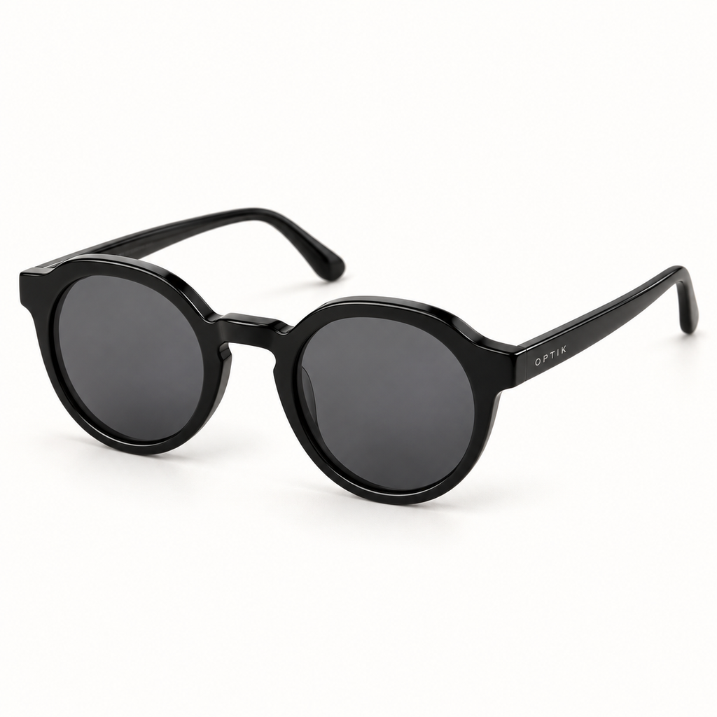 OPTIK Marlow — Black frame, Smoke Grey lenses — product