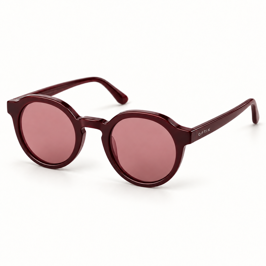 OPTIK Marlow — Burgundy frame, Rose lenses — product