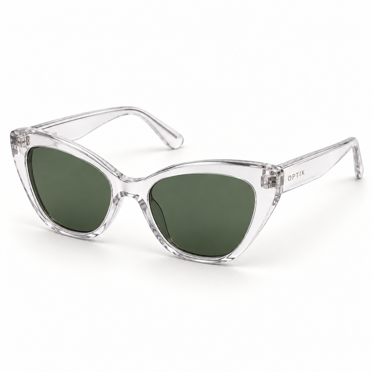 OPTIK Tempo — Crystal frame, Green lenses — product