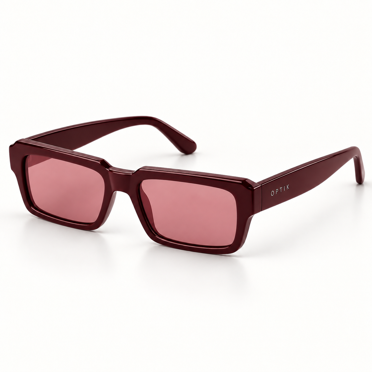OPTIK Canto — Burgundy frame, Rose lenses — product
