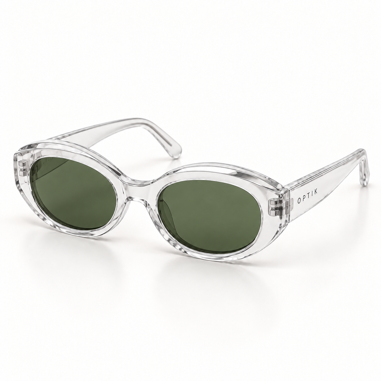 OPTIK Strand — Crystal frame, Green lenses — product