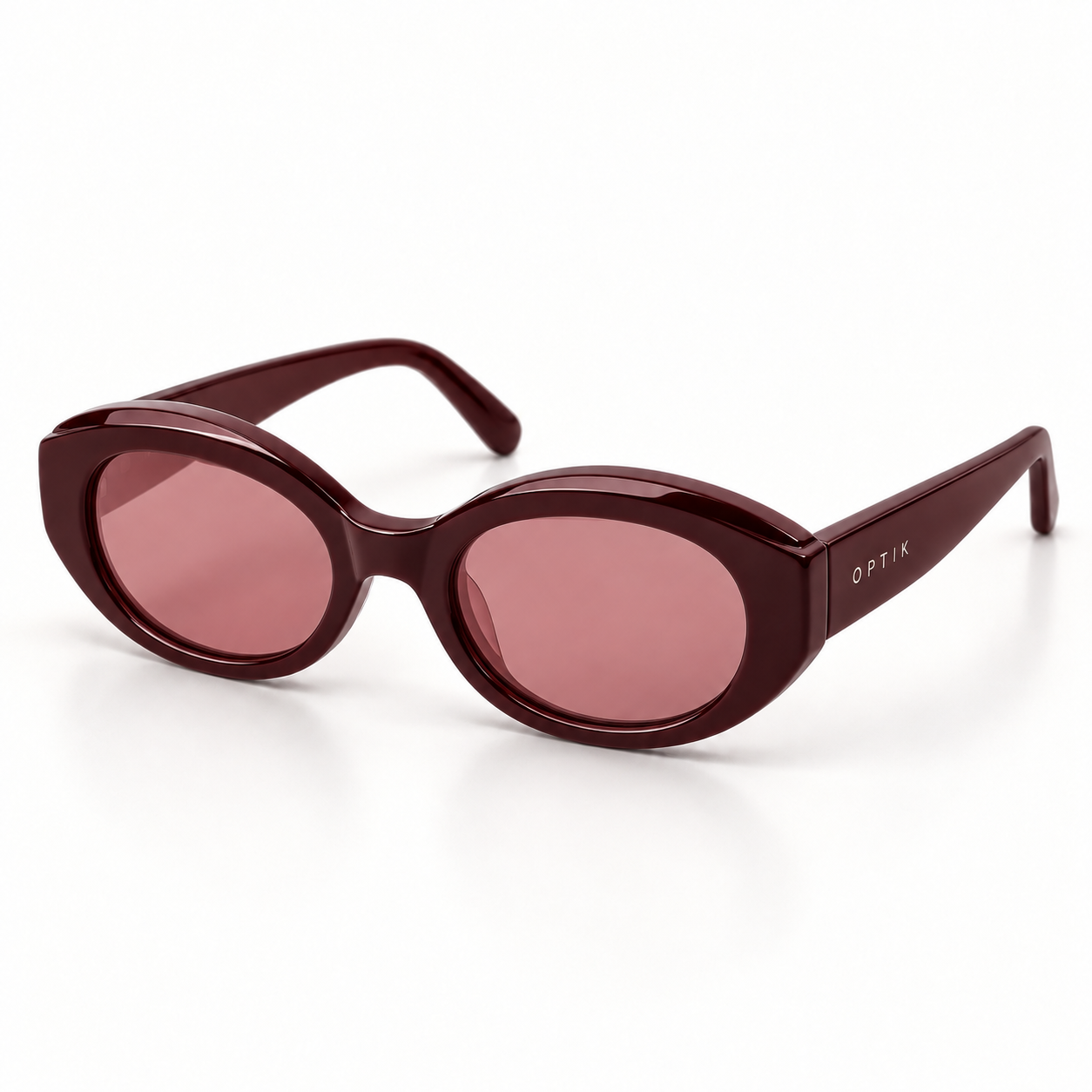 OPTIK Strand — Burgundy frame, Rose lenses — product