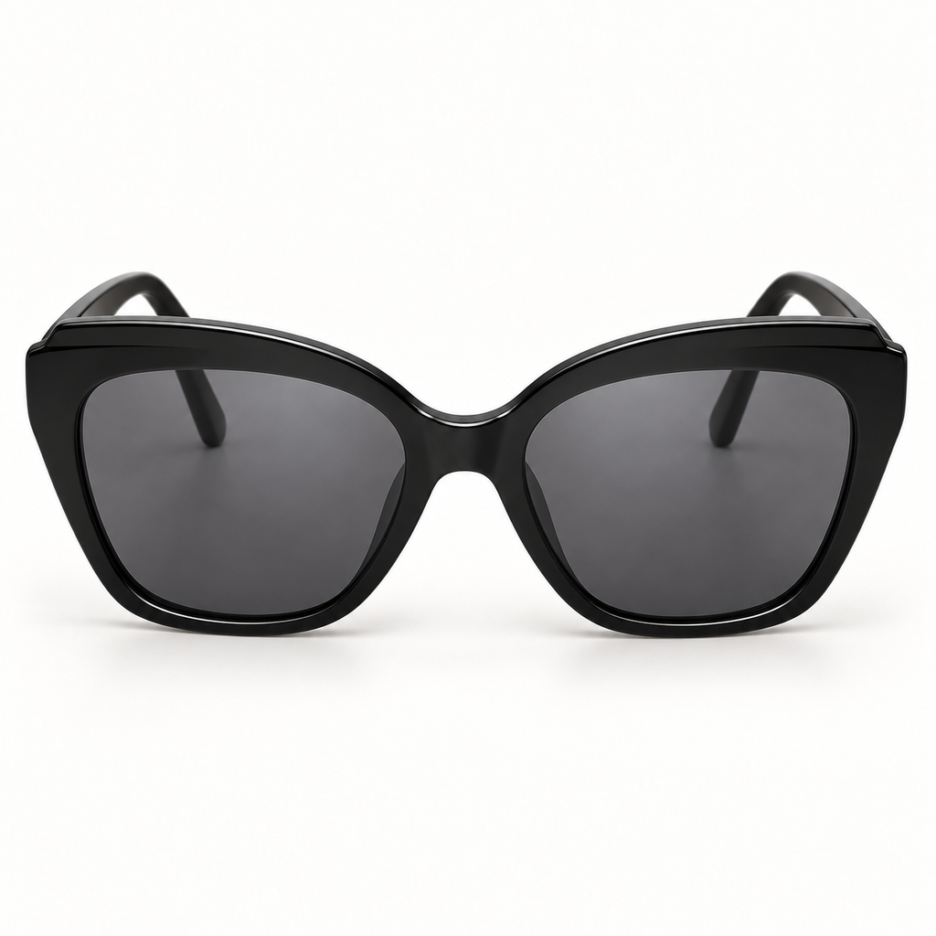 OPTIK Flint — Black frame, Smoke Grey lenses — detail
