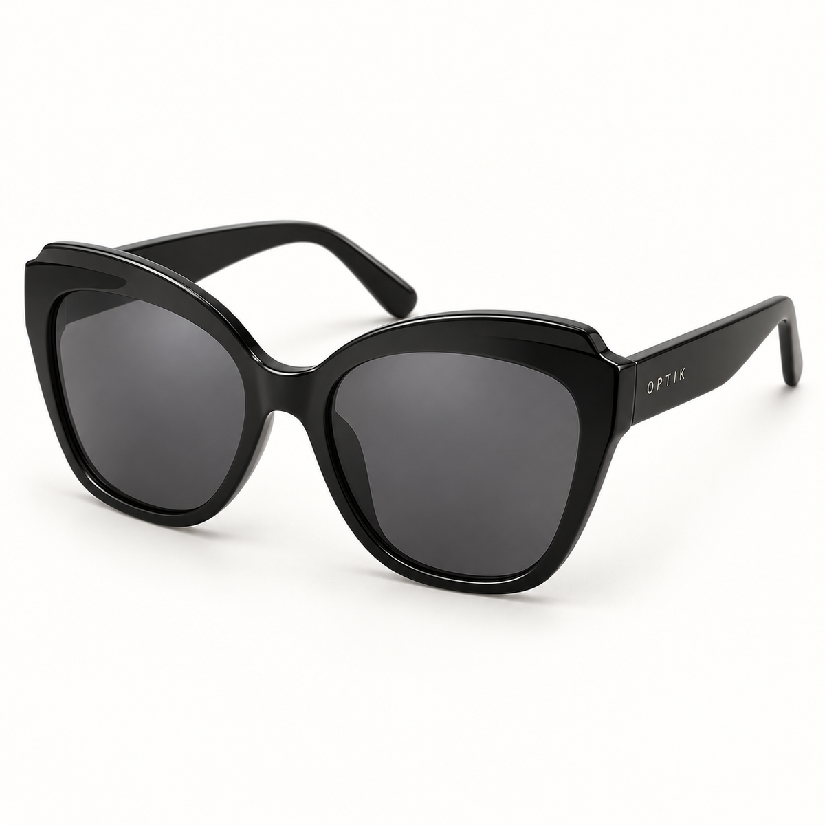 OPTIK Flint — Black frame, Smoke Grey lenses — product