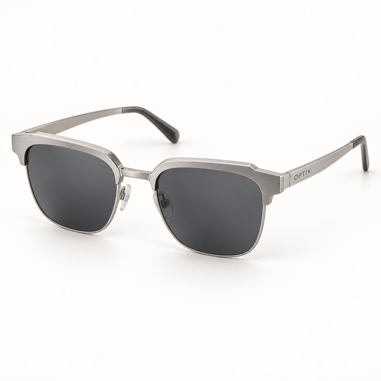 OPTIK Sol — Silver frame, Smoke Grey lenses — product