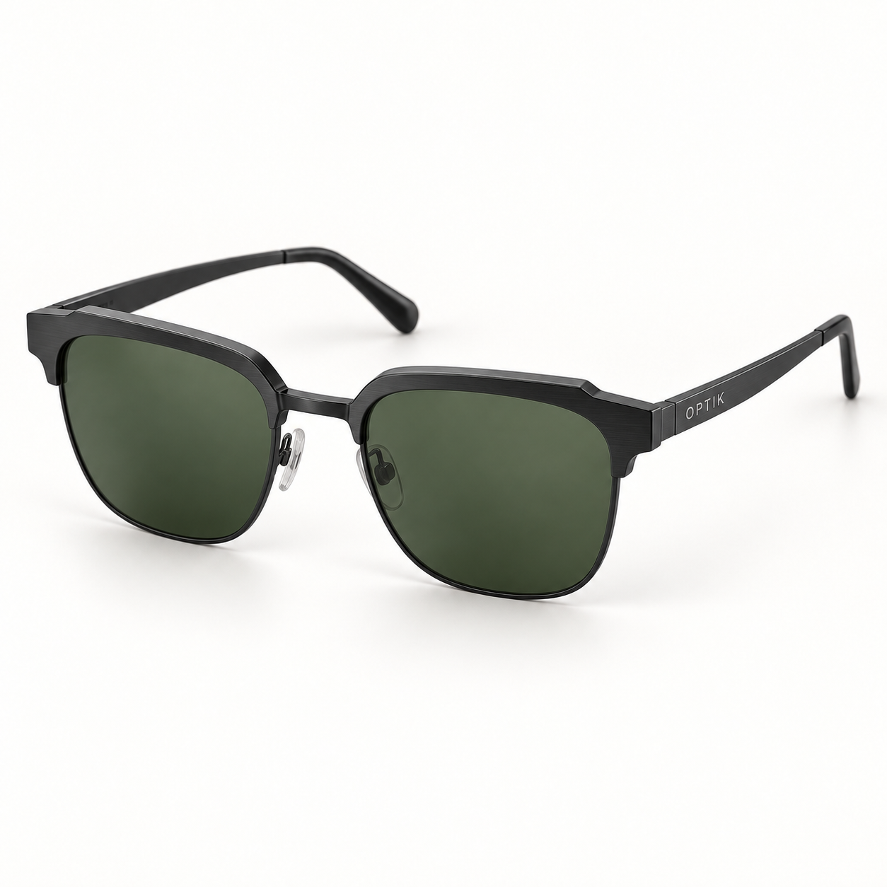 OPTIK Sol — Black frame, Green lenses — product