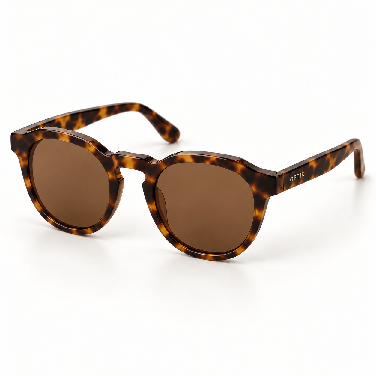 OPTIK Ember — Tortoise frame, Brown lenses — product