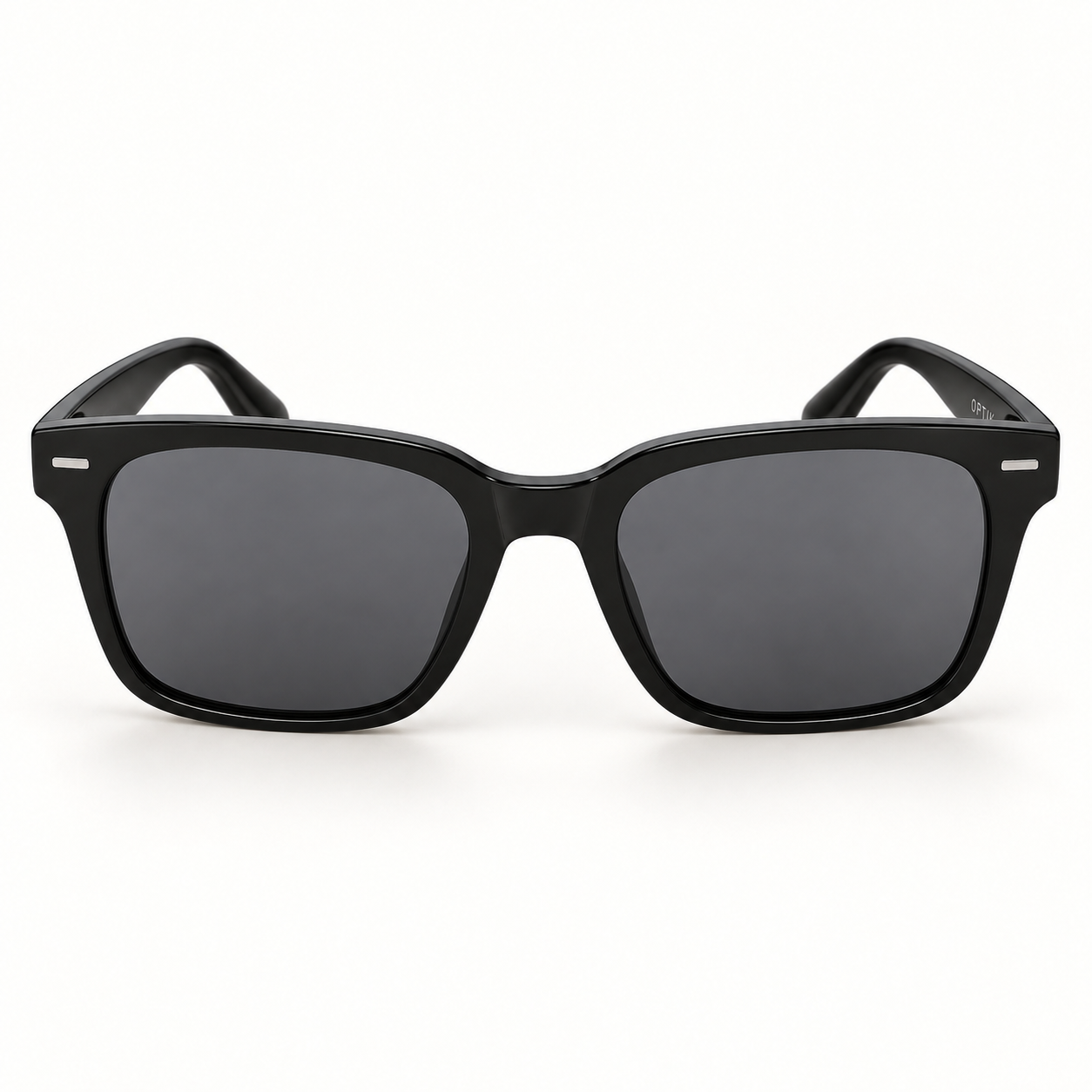 OPTIK Palma — Black frame, Smoke Grey lenses — detail