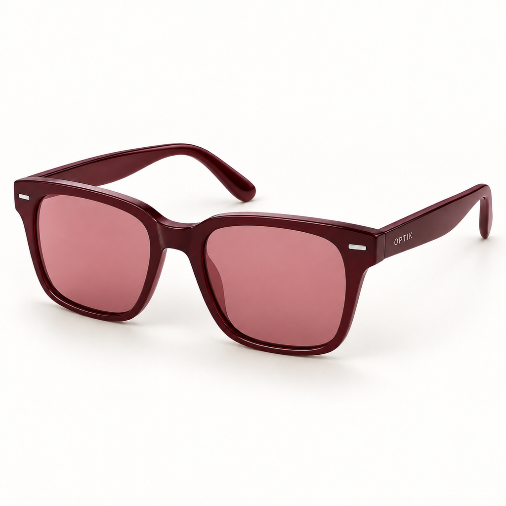 OPTIK Palma — Burgundy frame, Rose lenses — product