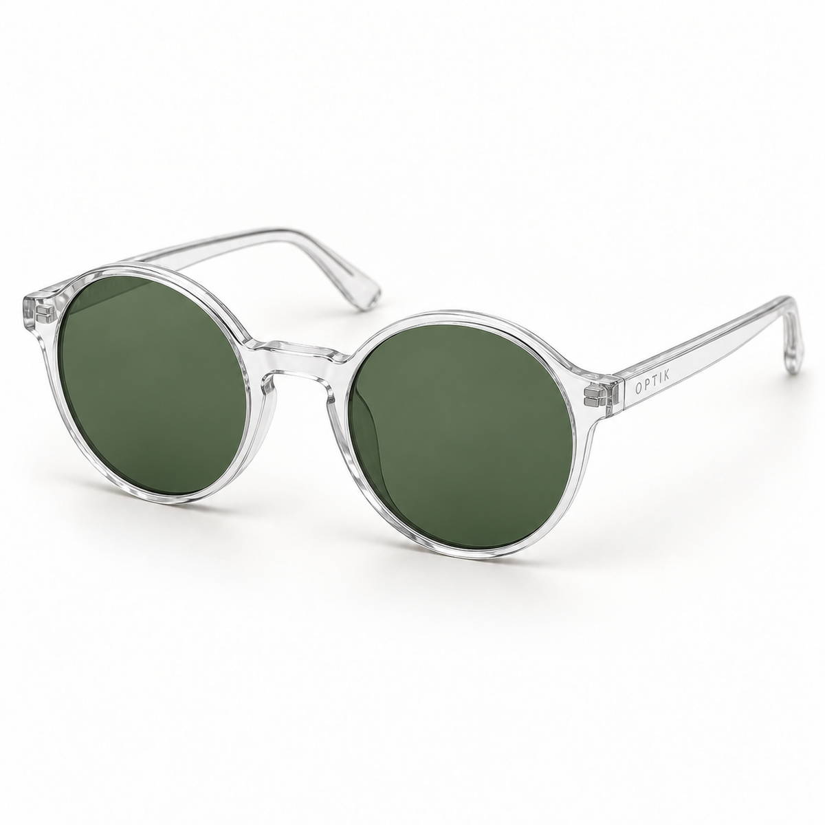 OPTIK Muse — Crystal frame, Green lenses — product