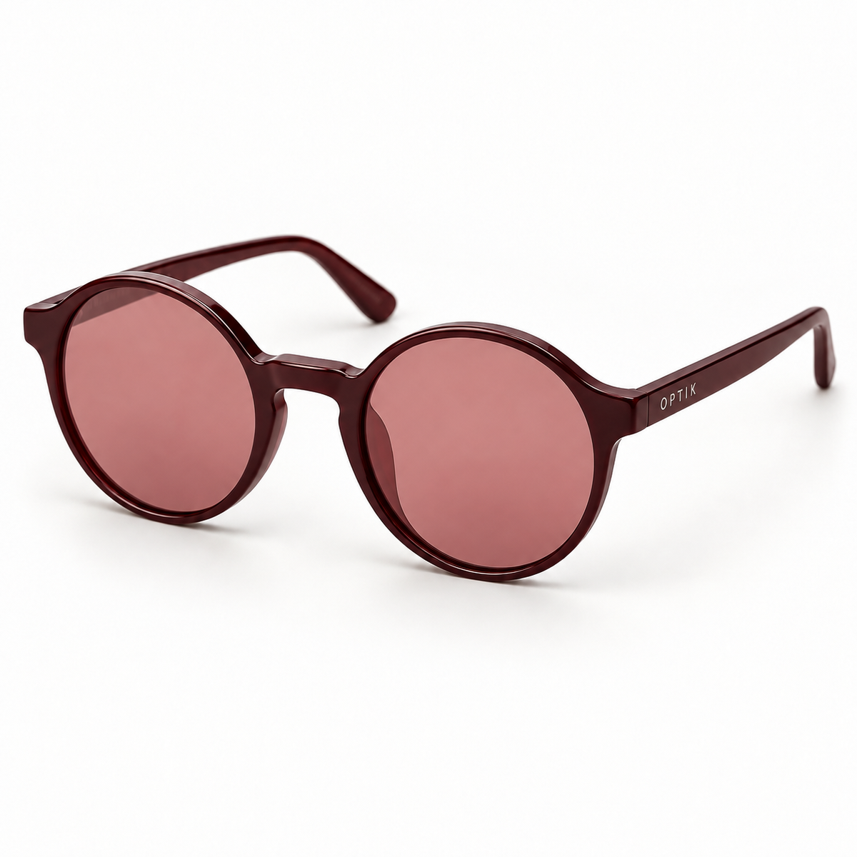 OPTIK Muse — Burgundy frame, Rose lenses — product