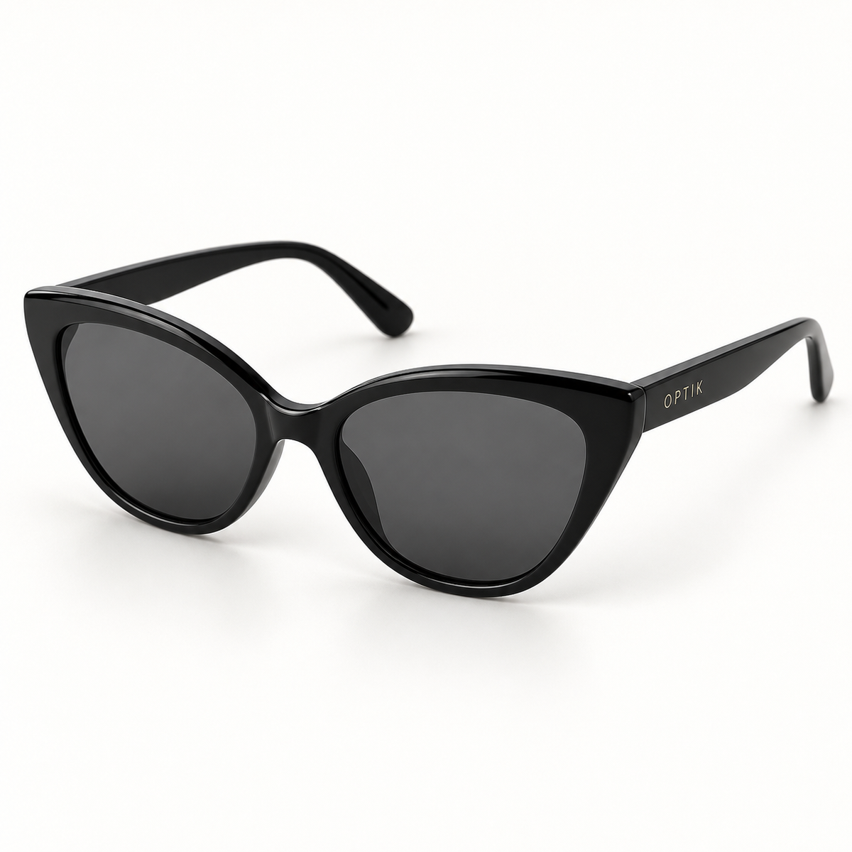 OPTIK Lido — Black frame, Smoke Grey lenses — product