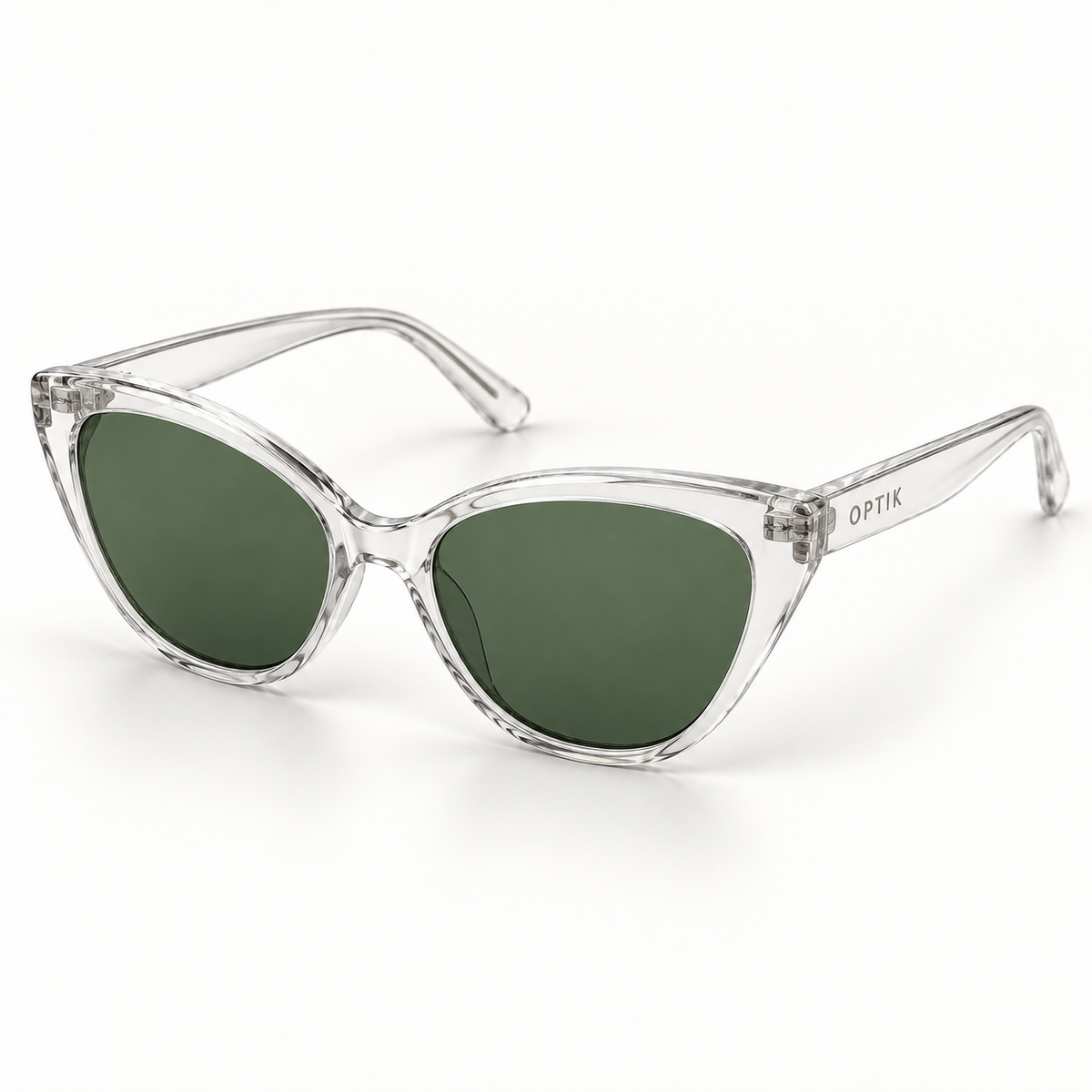 OPTIK Lido — Crystal frame, Green lenses — product