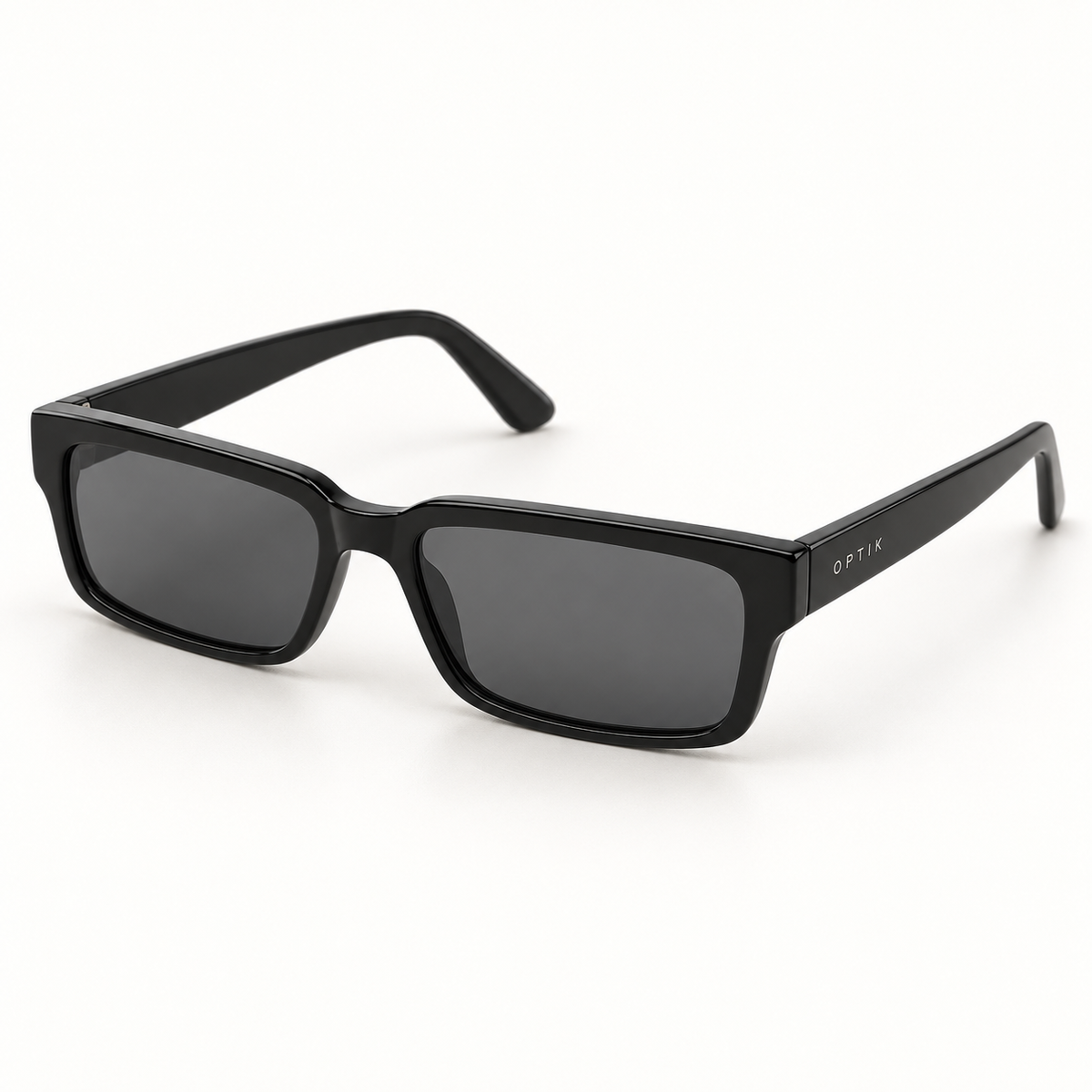OPTIK Sereno — Black frame, Smoke Grey lenses — product