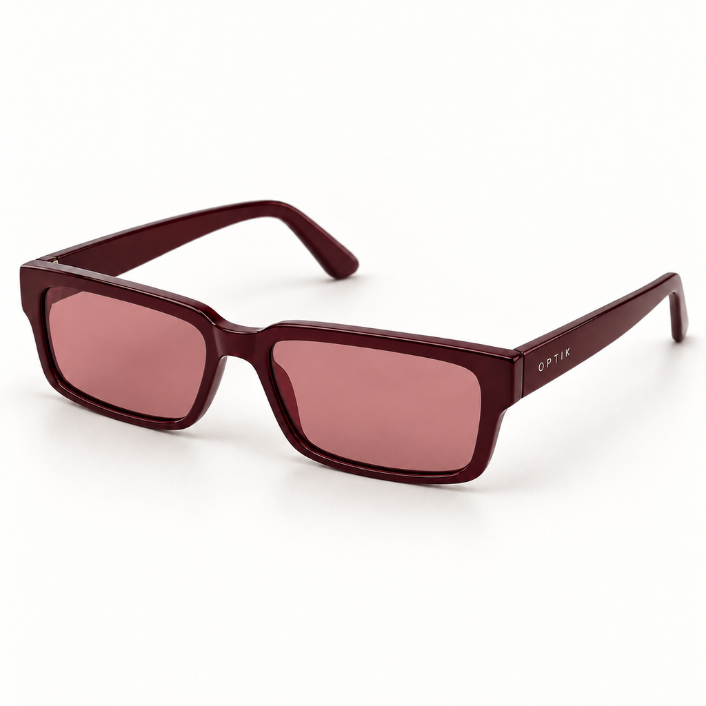 OPTIK Sereno — Burgundy frame, Rose lenses — product