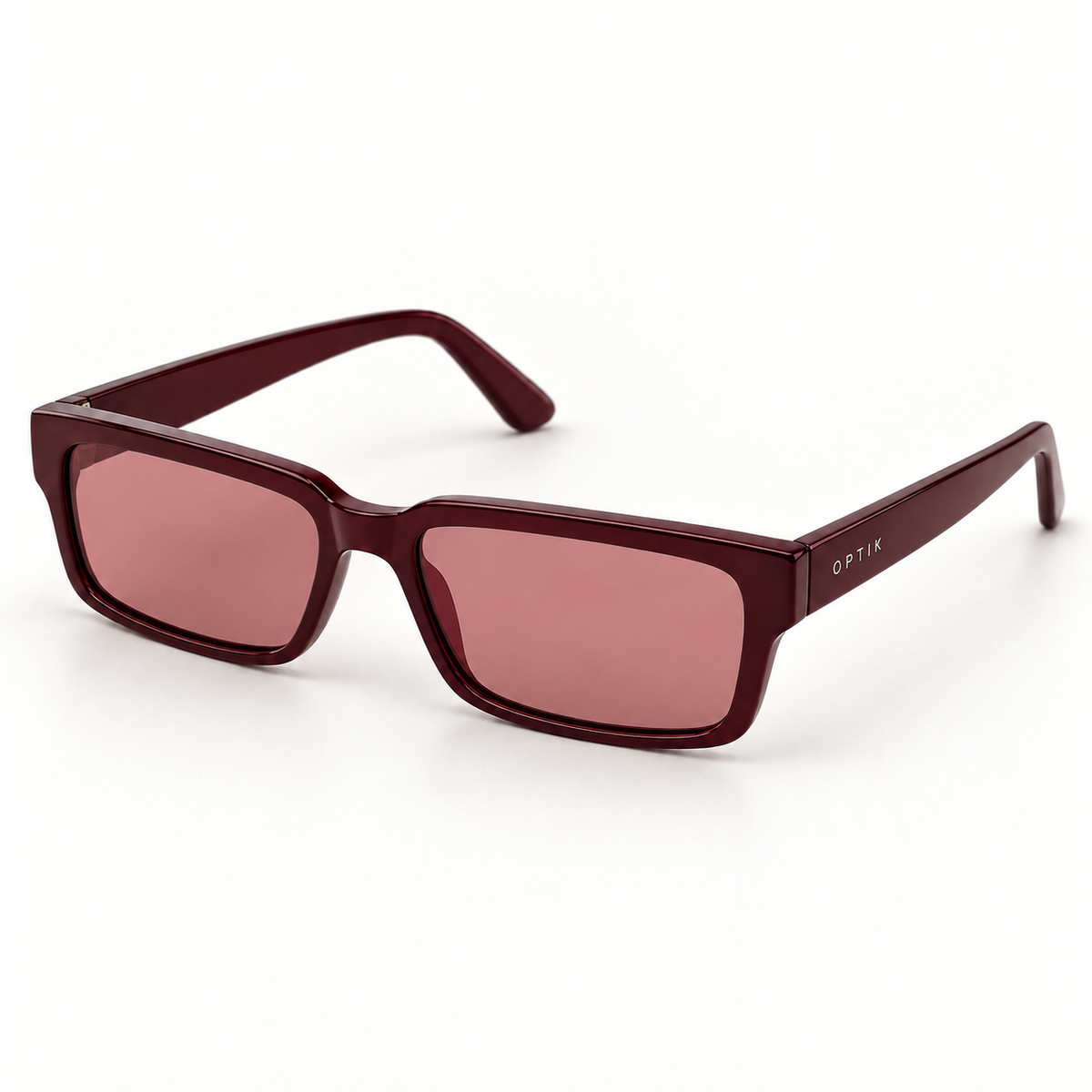 OPTIK Sereno — Burgundy frame, Rose lenses — product