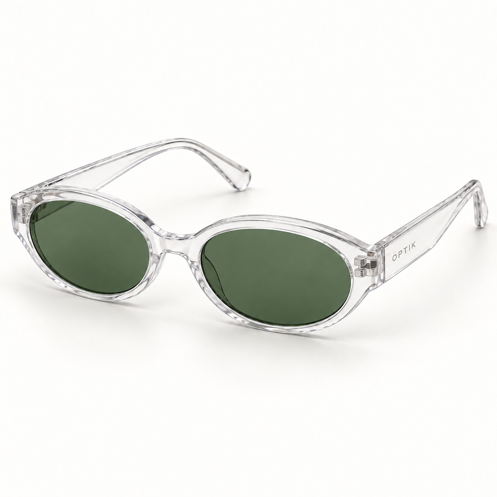 OPTIK Cielo — Crystal frame, Green lenses — product