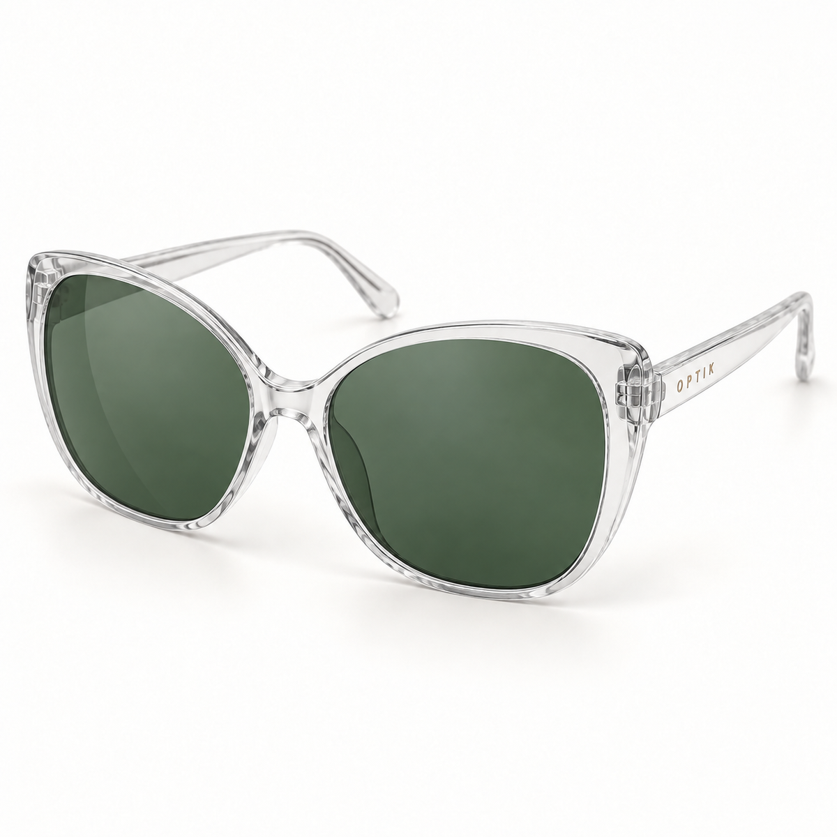 OPTIK Noma — Crystal frame, Green lenses — product