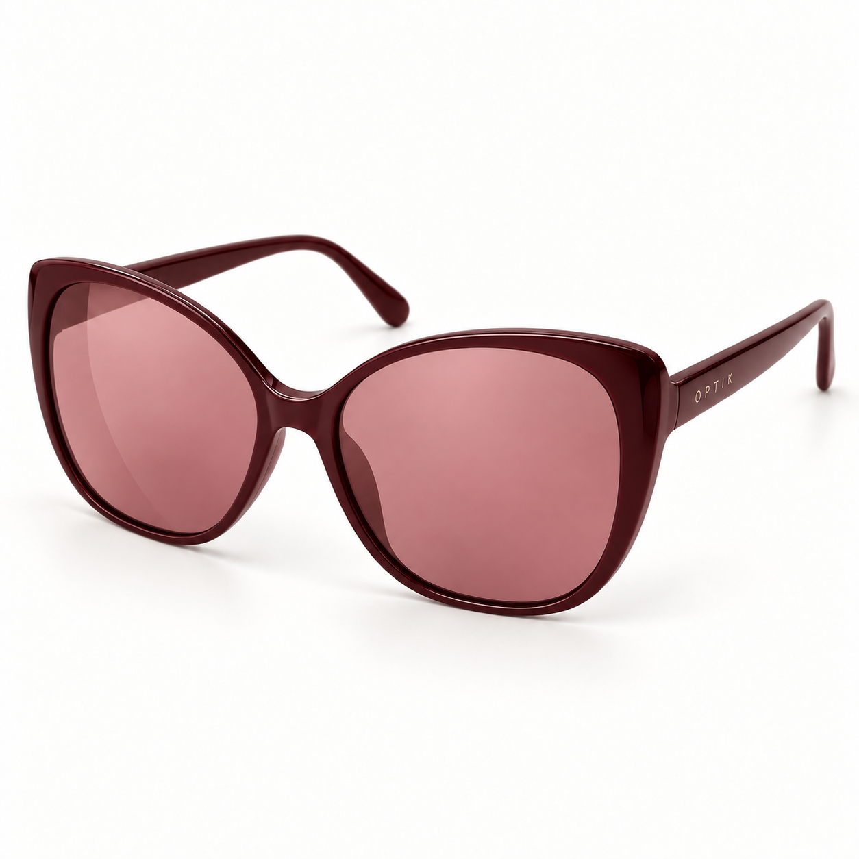 OPTIK Noma — Burgundy frame, Rose lenses — product