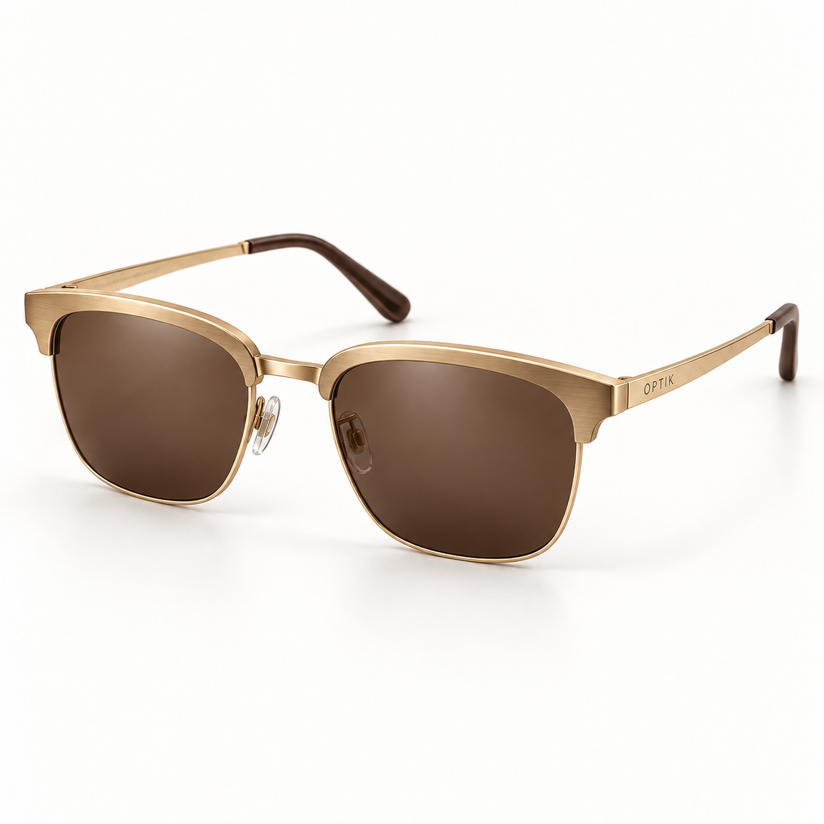 OPTIK Nocturne — Gold frame, Brown lenses — product